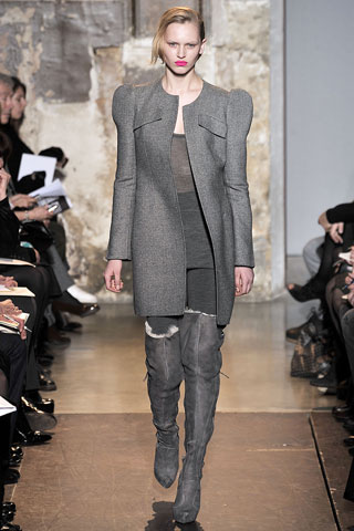 Vestido tejido fino tapado gris Antonio Berardi